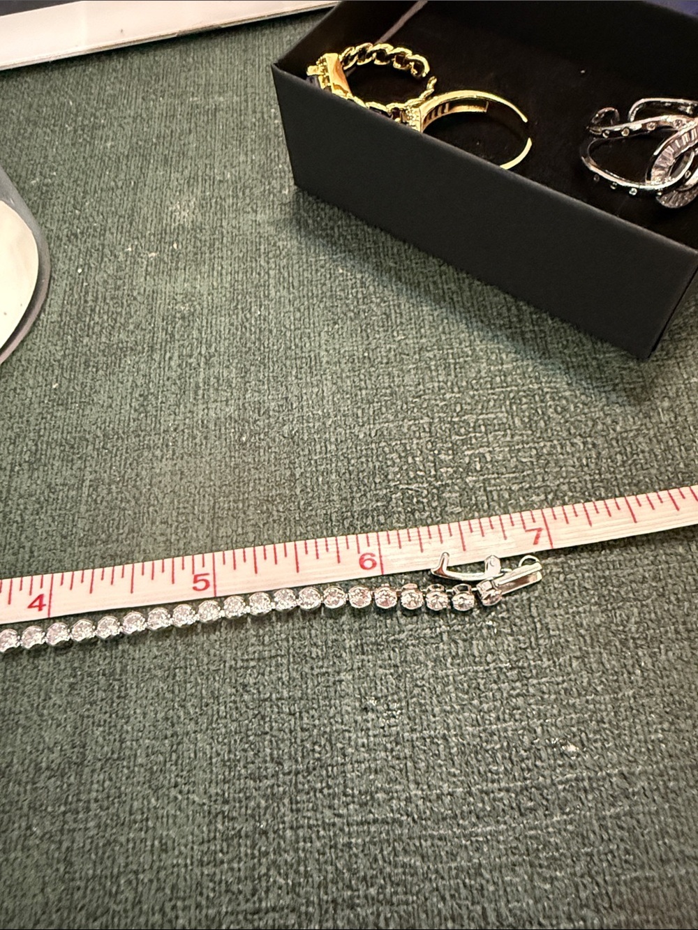 Classic Clear Crystal Tennis Necklace - Silver Tone - Picture 4 of 4